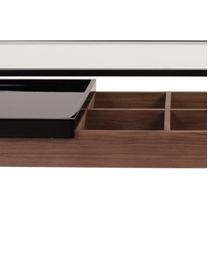 Konzolový stolík s úložným priestorom Helix, Čierna, orechové drevo, Š 120 x H 40 cm