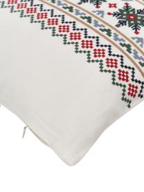 Vyšívaný povlak na polštář se zimním motivem Finn, 100% bavlna, Béžová, více barev, vzor, Š 45 cm, D 45 cm