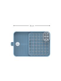 Égouttoir extensible avec écoulement d'eau réglable Extend, Acier, polypropylène (PP), Bleu, larg. 36 x haut. 16 cm