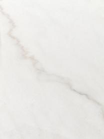 Ovaler Marmor-Esstisch Miley, 120 x 90 cm, Tischplatte: Marmor, Gestell: Metall, pulverbeschichtet, Weiß, marmoriert, B 120 x T 90 cm