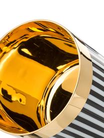 Vergoldeter Champagnerbecher Sip of Gold aus Porzellan, Rand: Vergoldet, Schwarz, Weiß, Gold, Ø 9 x H 7 cm