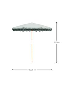 Parasol Amalfi, Frame: hout, Mintgroen, Ø 230 x H 220 cm