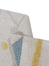 Tappeto in cotone con nappe Azteca, Retro: cotone riciclato, Multicolore, Larg. 120 x Lung. 160 cm (taglia S)