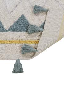Tappeto in cotone con nappe Azteca, Retro: cotone riciclato, Multicolore, Larg. 120 x Lung. 160 cm (taglia S)