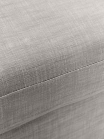 Modulaire woonlandschap Russell, Bekleding: 100% katoen Met 50.000 sc, Frame: massief grenenhout FSC-ge, Poten: kunststof, Geweven stof grijs, B 412 x H 77 cm