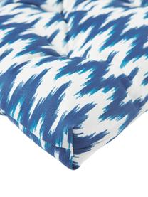 Outdoor-Sitzkissen Maillot mit Ikat Muster, 100 % Acryl

Das in diesem Produkt verwendete Material ist schadstoffgeprüft und zertifiziert nach STANDARD 100 by OEKO-TEX®, 2016OK0494, Blau, B 40 x L 40 cm