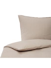 Pościel z bawełny z efektem sprania Arlene, Beżowy, 135 x 200 cm + 1 poduszka 80 x 80 cm