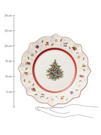 Piatti da colazione in porcellana Delight 2 pz, Porcellana Premium, Rosso, bianco, fantasia, Ø 24 cm