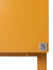 Highboard Pebble in Orange, Korpus: Mitteldichte Holzfaserpla, Füße: Metall, beschichtet, Orange, B 80 x H 89 cm
