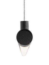 Grande suspension LED moderne Elettra, Noir, larg. 120 x haut. 2 cm