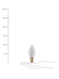 Lampadina E14, 120lm, bianco caldo, 1 pz, Lampadina: vetro, Base lampadina: alluminio, Trasparente, Ø 4 x Alt. 10 cm