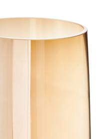 Große Mundgeblasene Glas-Vase Myla in Bernsteinfarben, Glas, Bernsteinfarben, Ø 18 x H 40 cm