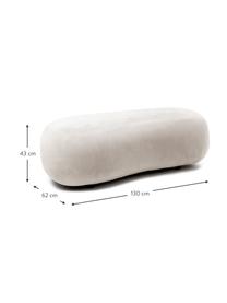Podnožka ve tvaru ledviny Alba, Krémově bílá, Š 130 cm, V 62 cm