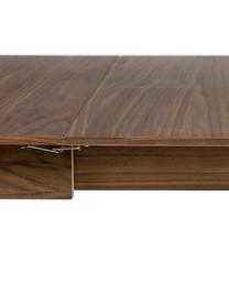Tavolo allungabile in legno di noce Glimps, Gambe: legno di noce massiccio, Legno di noce, Larg. 180 a 240 x Prof. 90 cm