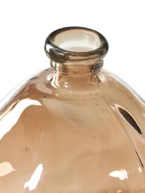 Jarrón botella de vidrio Dina, Vidrio reciclado con certificado GRS, Marrón, Ø 33 x Al 33