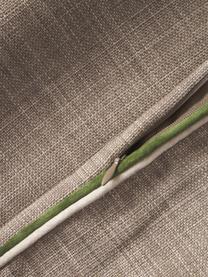 Kissenhülle Cressida mit zweifarbiger Kederumrandung, 100 % Polyester, Taupe, B 45 x L 45 cm