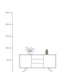 Kleine tafellamp Notti, Lampvoet: gecoat metaal, Lampenkap: mondgeblazen glas, Wit, groen, Ø 15 x H 35 cm