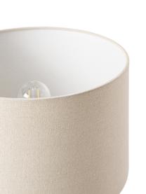 Lámpara de mesa grande de cerámica Eileen, Pantalla: 100% poliéster, Cable: plástico, Beige y rosa brillante, Ø 33 x Al 48 cm