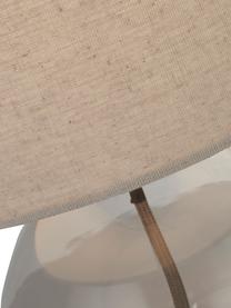 Lampada da tavolo con paralume in tessuto Lugio, Paralume: tessuto, Base della lampada: vetro, Beige trasparente, Ø 21 x Alt. 32 cm