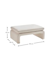 Sametová lavice Mika, Béžová, Š 105 cm, V 45 cm