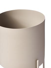 Cache-pots en métal sur pied Mina, 2 élém., Métal, revêtement par poudre, Beige, Lot de différentes tailles