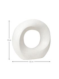 Objet déco effet sable Olena, Grès cérame, Blanc, larg. 32 x prof. 31 cm