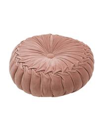 Okrągła poduszka z aksamitu z wypełnieniem Kanan, Brudny różowy, Ø 40 cm