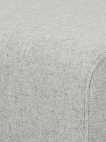Taburete de lana Archie, Tapizado:  100% lana, Estructura: madera de pino con certif, Patas: madera de roble aceitada , Tejido gris claro, An 87 x Al 45 cm