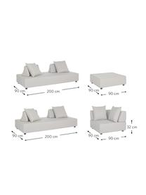 Salotto componibile da giardino Piper 4 pz, Rivestimento: olefina (100% polipropile, Struttura: alluminio zincato a caldo, Color sabbia, Set in varie misure