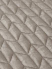 Gewatteerde bedsprei Tily van fluweel, 100% polyester, Beige, B 260 x L 260 cm (voor bedden tot 200 x 200)