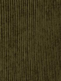 Lit à sommier tapissier en velours côtelé vert foncé Eliza, Velours vert foncé, 200 x 200 cm, indice de fermeté 3