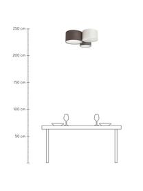 Plafoniera grande Pastore, Marrone, grigio, bianco, Larg. 49 x Alt. 26 cm