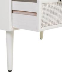 Vitrina de madera y vidrio Cayetana, Estructura: tablero de fibras de dens, Patas: madera de bambú pintada, Madera pintada blanco, An 72 x Al 159 cm