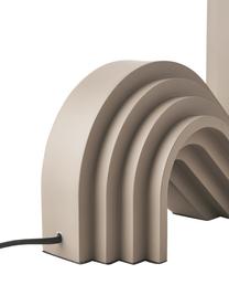 Designová stolní lampa Luomo, Světle bílá, šedobéžová, Ø 24 cm, V 61 cm