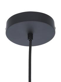 Kleine hanglamp Alton van rookglas, Lampenkap: glas, Baldakijn: gecoat metaal, Zwart, grijs, transparant, Ø 25 x H 33 cm