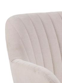 Armlehnstuhl Emilia mit Metallbeinen, Bezug: Polyester Der hochwertige, Beine: Metall, lackiert, Webstoff Beige, Schwarz, B 57 x T 59 cm
