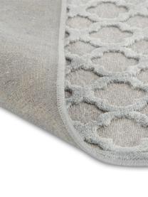 Viskoseläufer Bryon in Grau mit Hoch-Tief-Muster, Flor: 100% Viskose, Grau, B 80 x L 250 cm