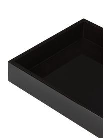 Vassoio grande nero lucido Hayley, Vassoio: pannello di fibra a media, Nero, fondo: nero, Larg. 50 x Prof. 35 cm
