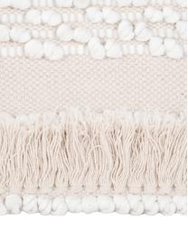 Boho Kissenhülle Anoki in Ecru, 80% Baumwolle, 20% Polyester, Ecru, Weiß, B 45 x L 45 cm