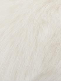 Flauschige Kunstfell-Kissenhülle Mathilde in Creme, glatt, Vorderseite: 67% Akryl, 33% Polyester, Rückseite: 100% Polyester, Creme, 30 x 50 cm