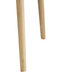 Sedia con braccioli in legno con cuscino Angelina, Rivestimento: poliestere Il rivestiment, Struttura: legno di frassino, certif, Tessuto bianco crema, legno di frassino chiaro, Larg. 57 x Alt. 80 cm