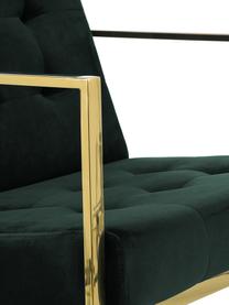 Fotel wypoczynkowy z aksamitu Manhattan, Tapicerka: aksamit (poliester) Dzięk, Ciemnozielony aksamit, S 70 x G 72 cm