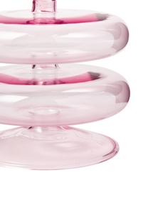 Kerzenhalter-Set Clea in organischer Form, 3-tlg., Glas, Rosa, Grün, transparent, Set mit verschiedenen Größen
