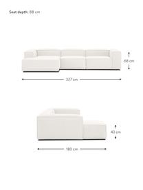 Modulárna rohová pohovka Lennon, Béžová, Š 327 x H 180 cm, ľavé rohové prevedenie