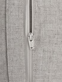 Housse de coussin rectangulaire avec volants Colette, 60 % polyester, 25 % coton, 15 % lin, Gris, larg. 30 x long. 50 cm