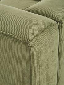 Sessel Lennon aus Cord, Bezug: Cord (92% Polyester, 8% P, Gestell: Massives Kiefernholz, FSC, Beine: Kunststoff, Cord Grün, B 130 x T 101 cm