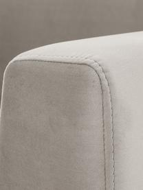 Samt-Ecksofa Luna mit Metall-Füßen, Bezug: Samt (Polyester) Der hoch, Gestell: Massives Buchenholz, Füße: Metall, galvanisiert, Samt Beige, B 280 x T 184 cm, Eckteil links