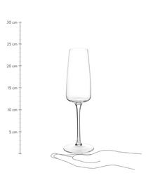 Flûte à champagne soufflée bouche Ellery, 4 pièces, Verre, Transparent, Ø 7 x haut. 23 cm