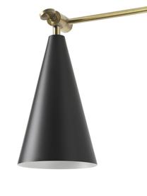 Verstellbare Pendelleuchte Aubrey, Metall, beschichtet, Goldfarben, Schwarz, B 81 x H 113 cm