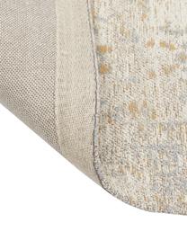 Ręcznie tkany chodnik szenilowy w stylu vintage Loire, Kremowobiały, beżowy, S 80 x D 300 cm